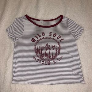 Cropped Striped T-Shirt
